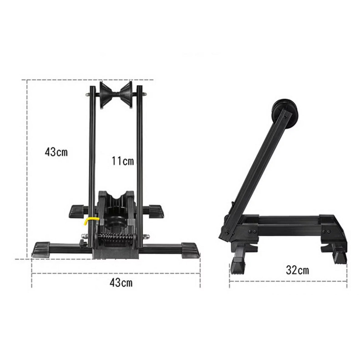 Bike Floor Parking Rack Storage Stand Bicycle Mountain Bike Holder Foldable Black