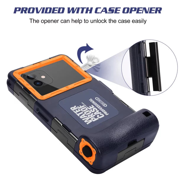 UrbanX Professional [15m/50ft] Swimming Diving Surfing Snorkeling Photo Video Waterproof Protective Case Underwater Housing for vivo Y76 5G And all Phones Up to 6.9 Inch LCD with Lanyard