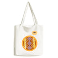 Brown Line Mexico Totems Ancient Civilization Expression Sack Canvas Tote Shoulder Bag