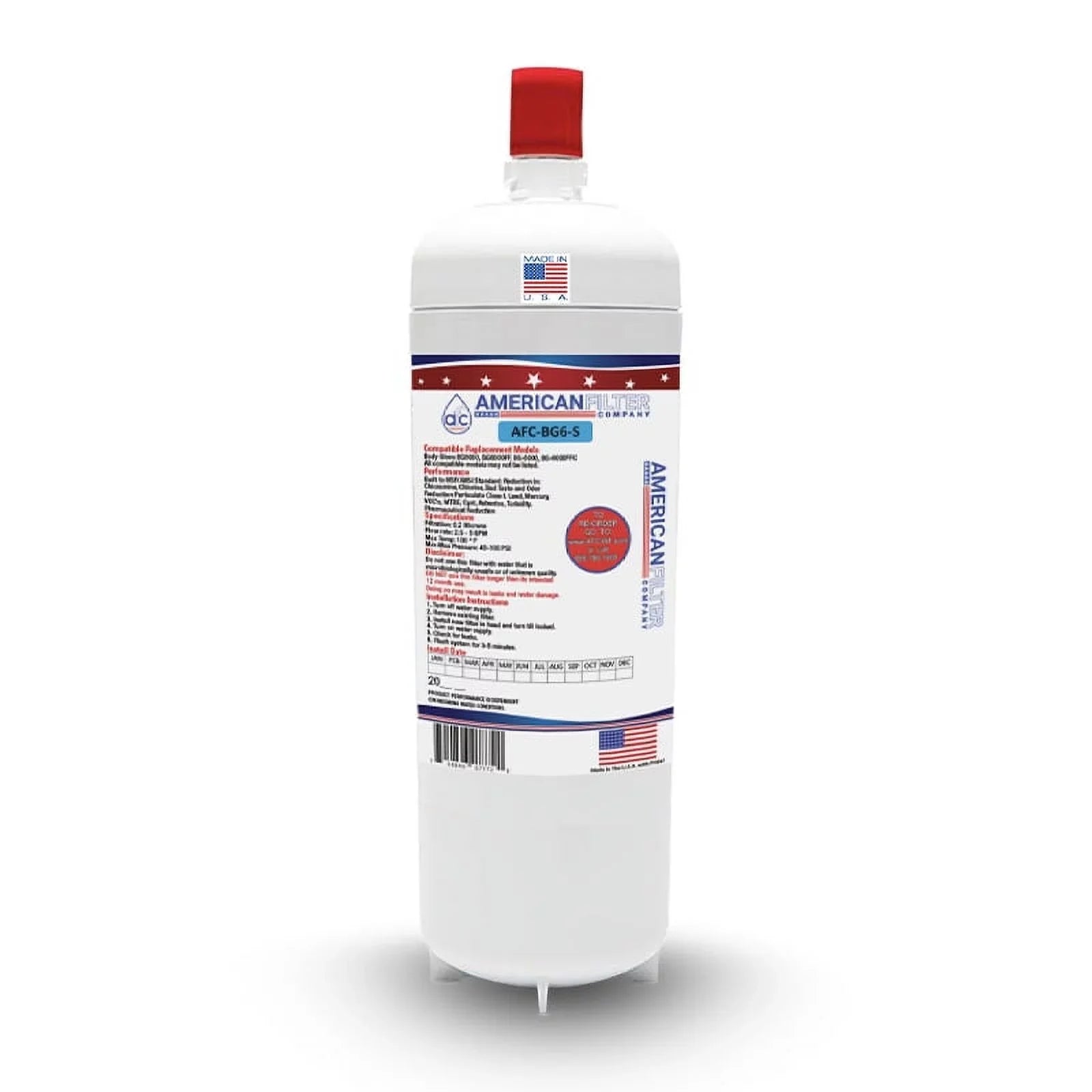 AFC Brand , Water Filter , Model # AFC-BG6-S , Matching with - 1 Filters - Made in U.S.A.