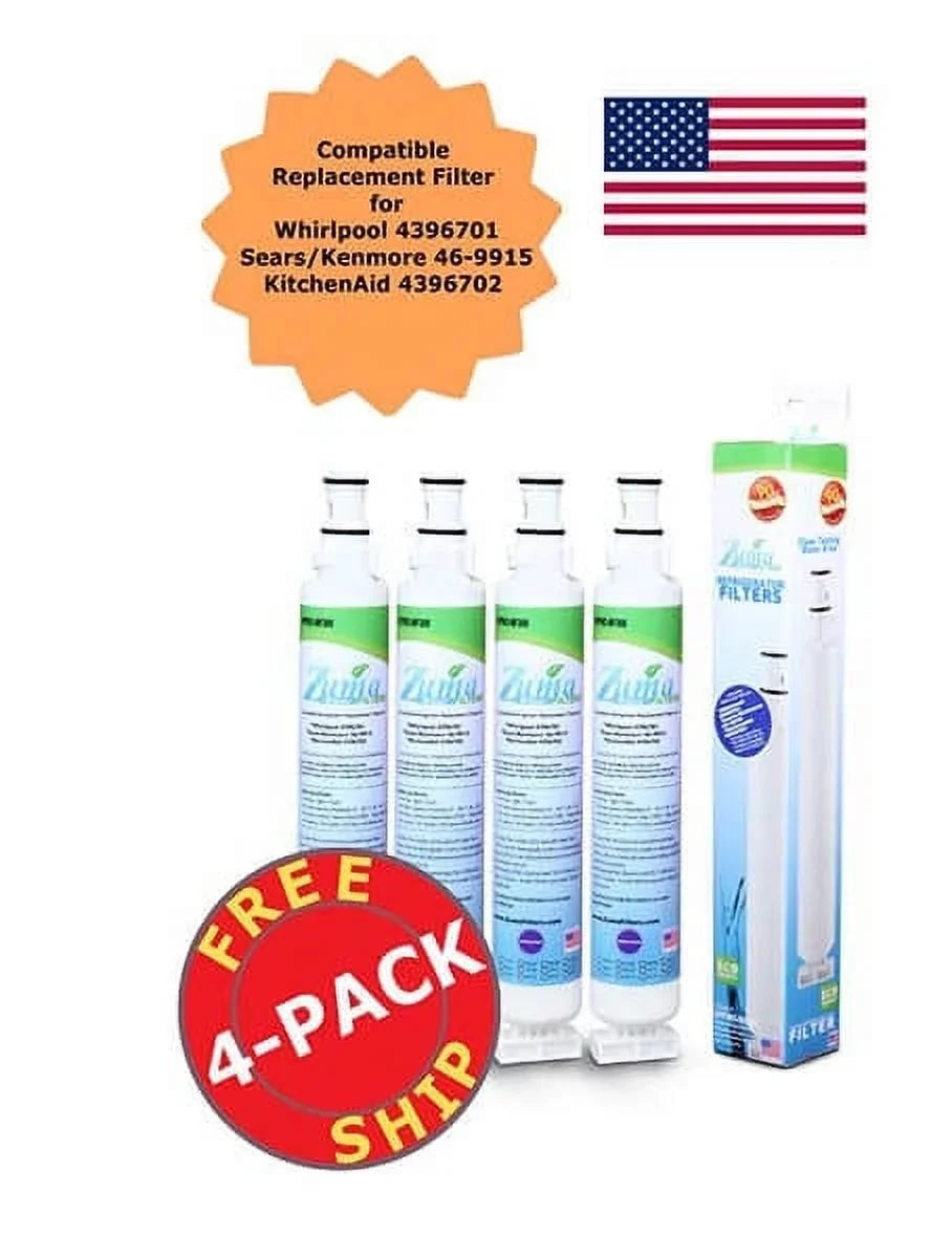 ZUMA Brand , Water and Ice Filter , Model # OPFW3-RF300 , Suitable with Whirlpool® RWF1021 - 4 Pack - Made in U.S.A.