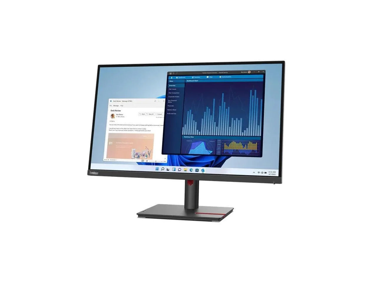 Lenovo ThinkVision T27p-30 27" 4K UHD LCD Monitor - 16:9 - Black - 27" Class - In-plane Switching (IPS) Technology - 3840 x 2160 - 1.07 Billion Colors - 350 Nit - 4 ms - 60 Hz Refresh Rate -