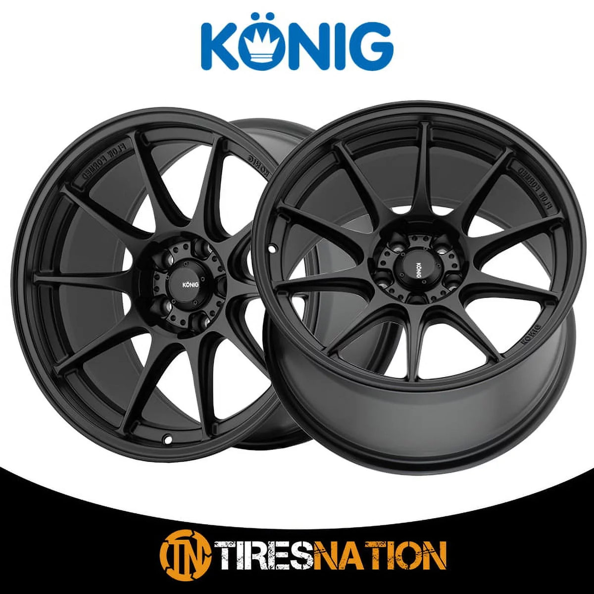 Konig 57B Dekagram 17x9 5x100 +40et Semi-Matte Black Wheel