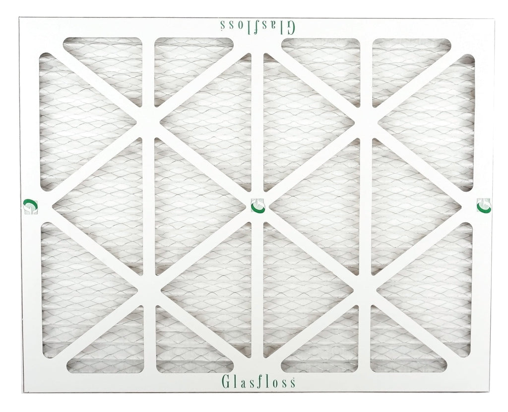Glasfloss 20x24x1 - MERV 10 -Qty:12 - Furnace Air Filter - Made in USA (Actual Size: 19.5 x 23.5x7/8 inch)