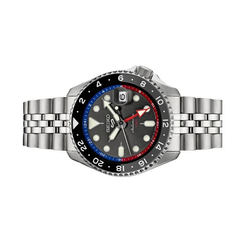 Seiko 5 Sports Automatic GMT Watch with Grey Dial #SSK019