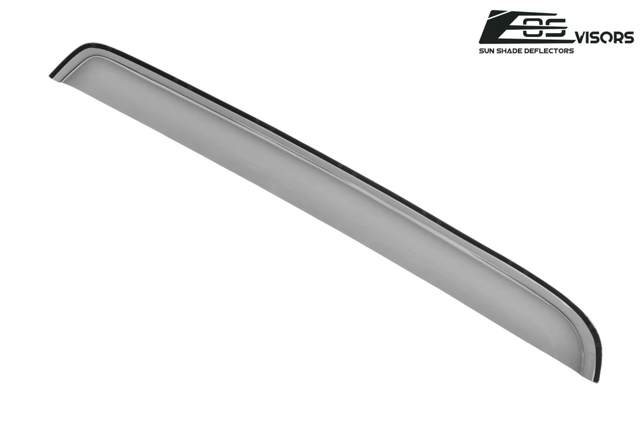 Extreme Online Store Fits ALL 2014-2018 Chevrolet Silverado 1500 Crew Cab Models | EOS Visors IN-CHANNEL Style SMOKE TINTED Side Vents Window Deflectors Rain Guards