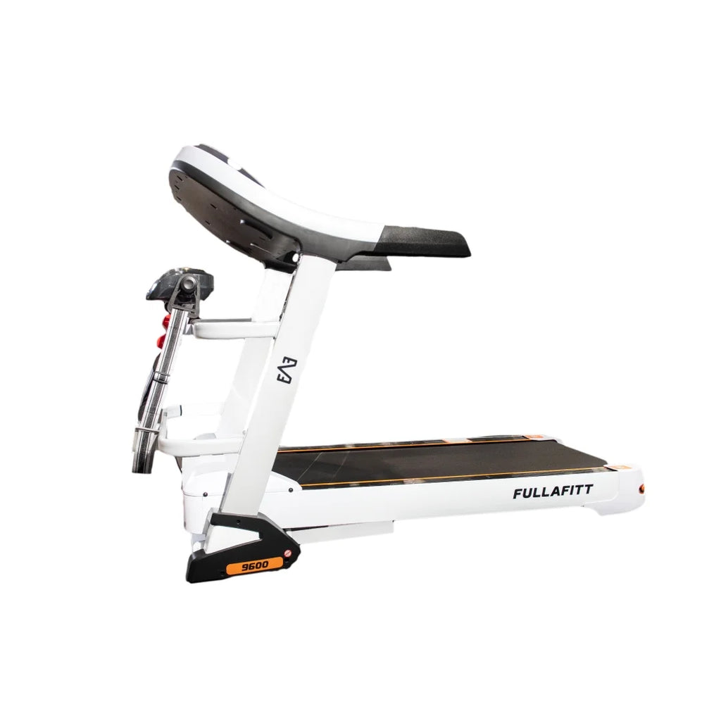 World Best Folding Treadmill by FULLAFITT, 4.5HP, Massage Belt, Wide LED Monitor, Bluetooth, Speakers, Preset Programs, Pulse Grip, Pressure Free Running Board