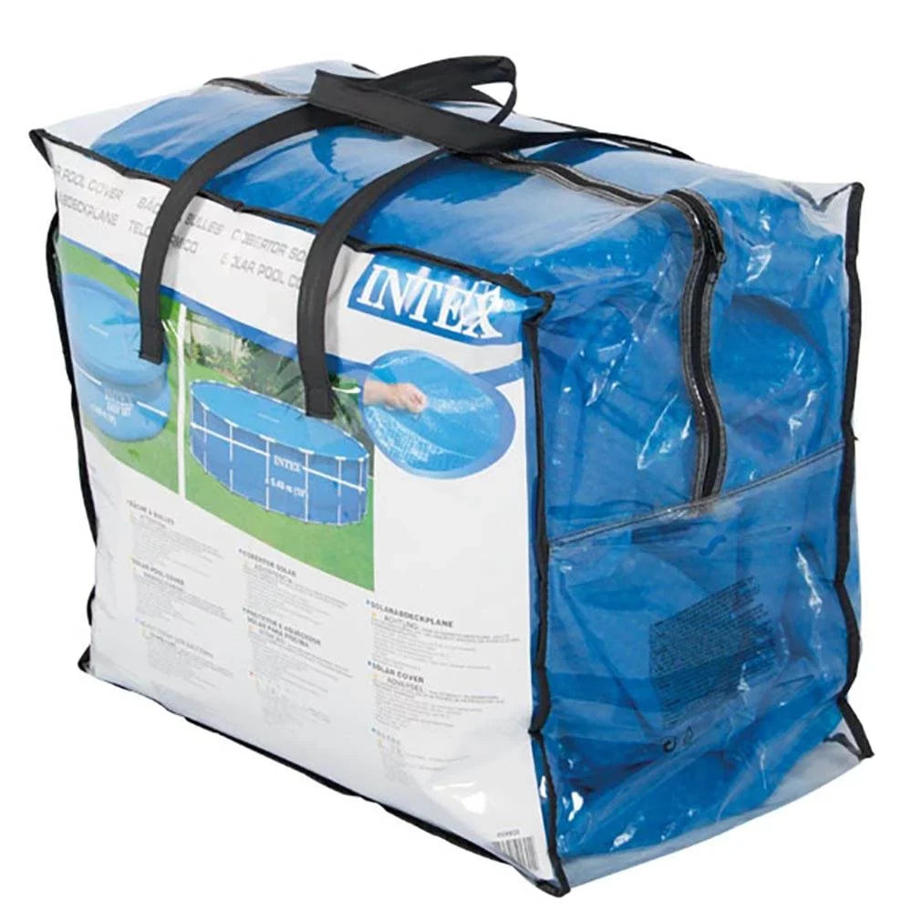 Intex 48in x 18ft Inflatable Round Metal Frame Above Ground Pool with Ladder, Pump & Protection