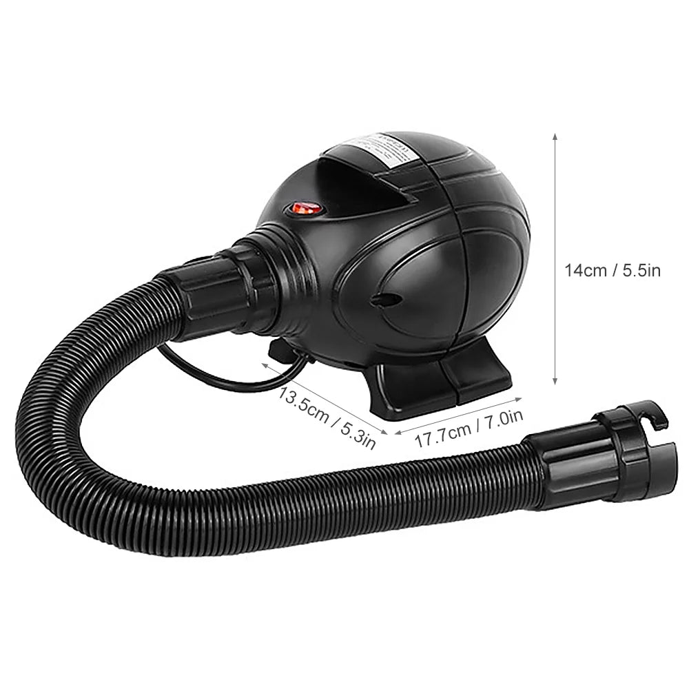 Anself Portable 800W Electric Air Pump Inflator Deflator with 3 Nozzles for Inflatables Air Bed Float Pool