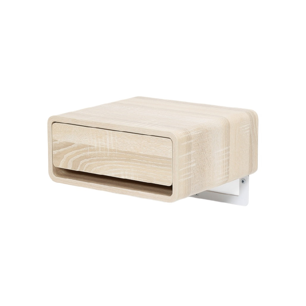Minimalist Wall-Mounted Wooden Drawer Design