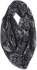 Laurel Burch Artistic Infinity Scarf Collection (Black White Cats