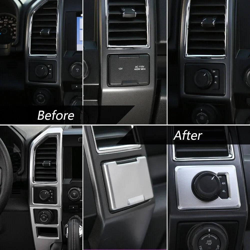 Teledu Silver Center Console Control Panel Trim Frame Accessories F150