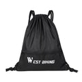 WEST BIKING Drawstring Bag Outdoor Sports Sackpack Backpack, Black