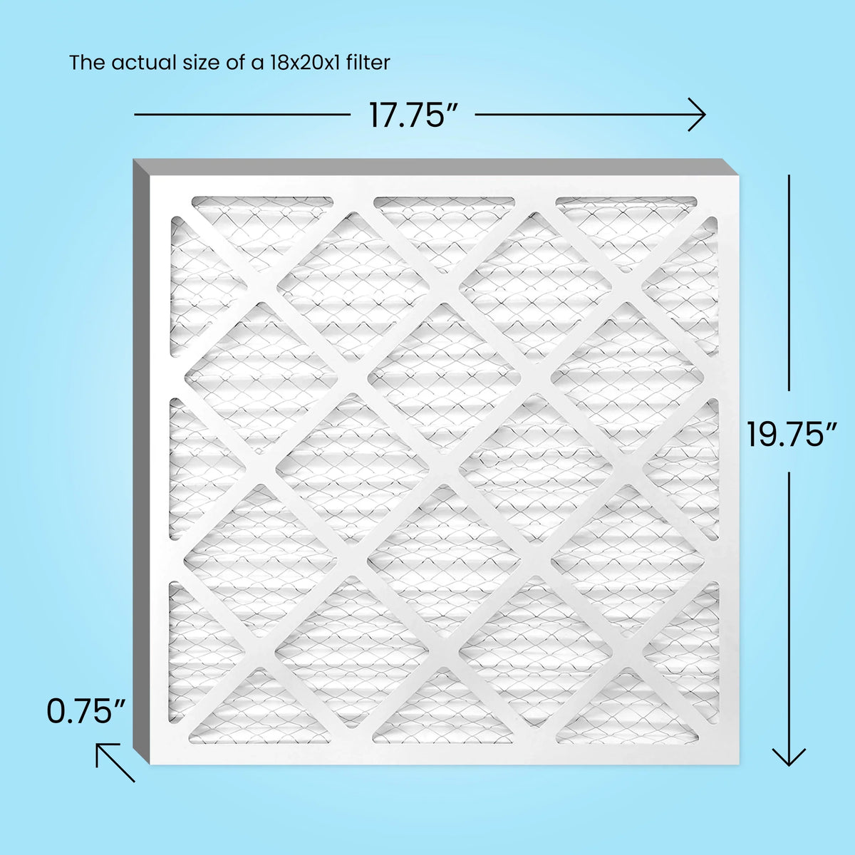 Mint Air, 18x20x1 Air Filter MERV 8, Pleated HVAC AC Furnace Filters (6 Pack)