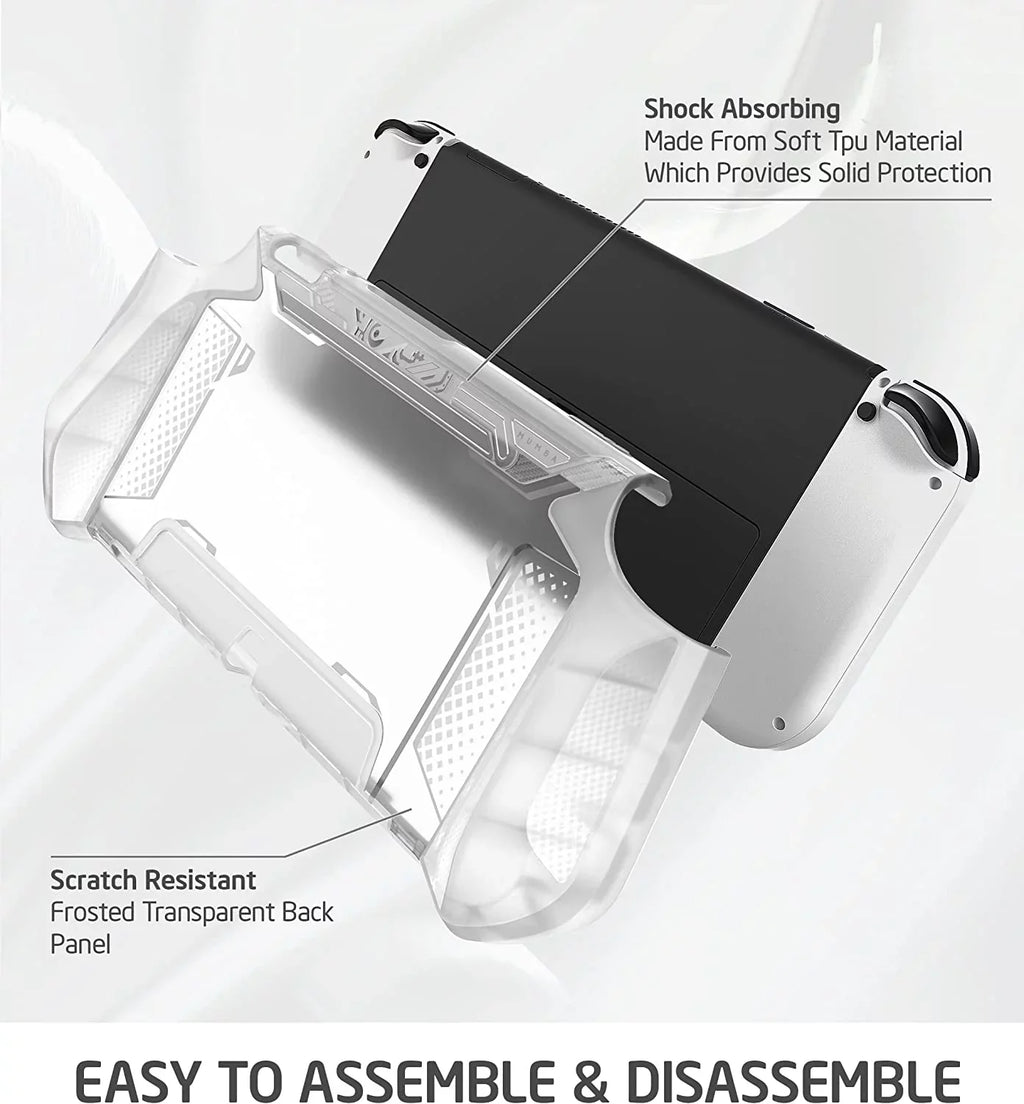 Dockable Case for Nintendo Switch O 2021, [Blade Series] TPU Grip Protective Wrap Accessories Matching