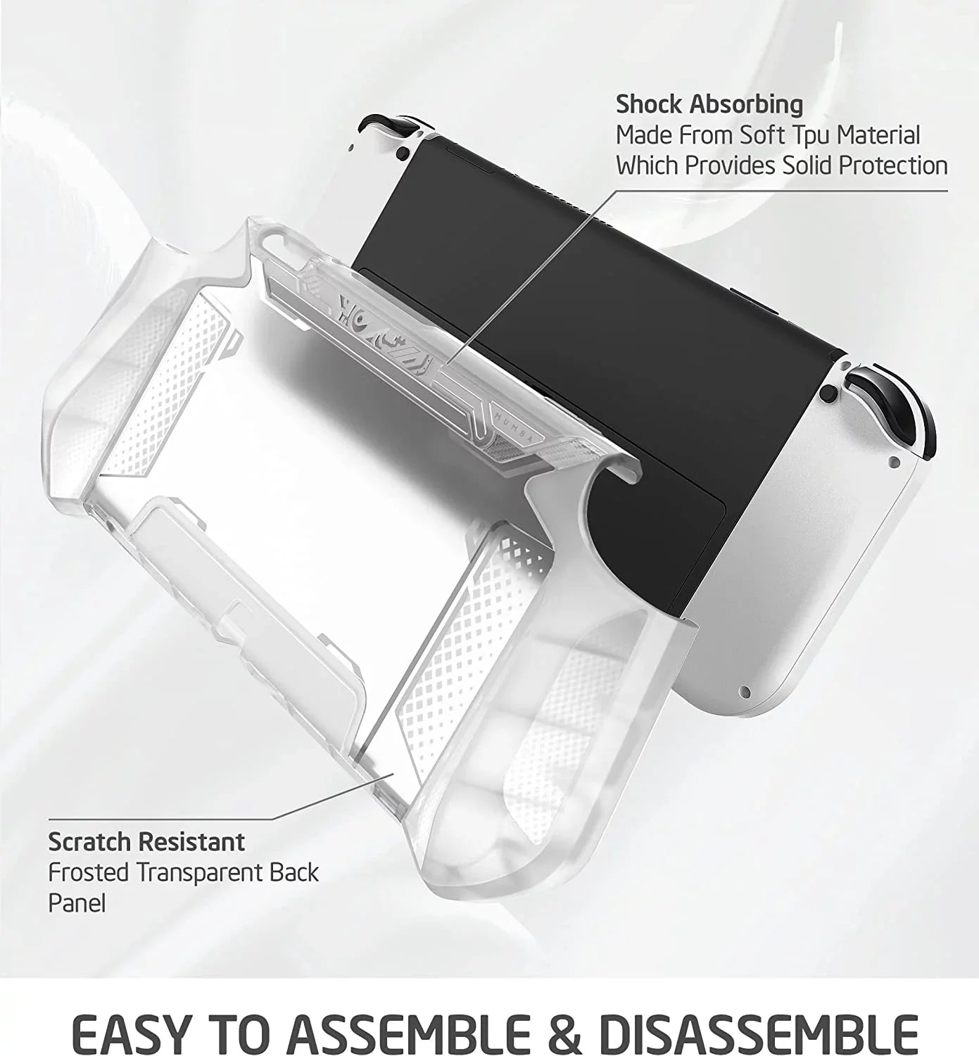 Dockable Case for Nintendo Switch O 2021, [Blade Series] TPU Grip Protective Wrap Accessories Matching