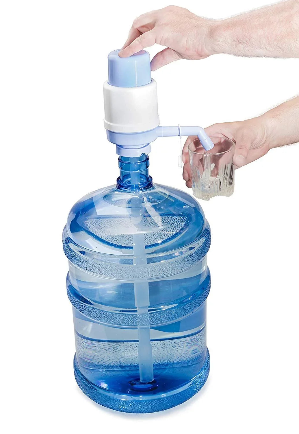 LavoHome BPA-Free Reusable Plastic Water Bottle 5 Gallon Jug Container with 48 mm Screw Cap, Easy Grip Carry Handle, Sports Residential & Commercial Use, Camping-Made in USA