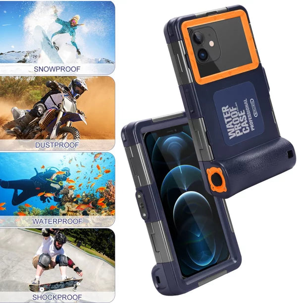 UrbanX Professional [15m/50ft] Swimming Diving Surfing Snorkeling Photo Video Waterproof Protective Case Underwater Housing for vivo Y76 5G And all Phones Up to 6.9 Inch LCD with Lanyard