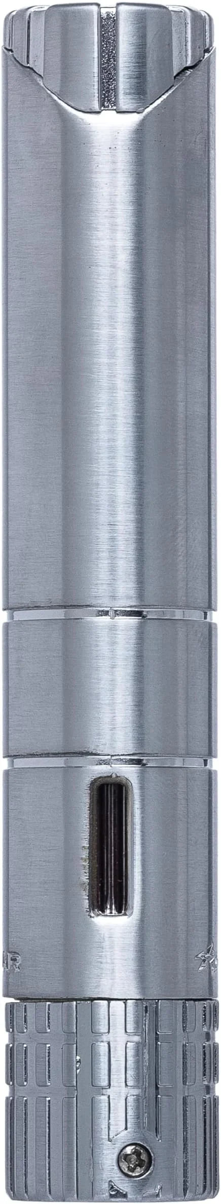 Xikar Turrim Cigar Lighter, Single Jet Flame, Piezo Ignition, Silver