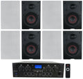 Rockville RPA40BT 4-Room/Zone Home Audio Kit w/Receiver+(8) In-Wall Speakers