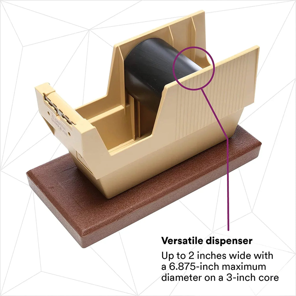 Scotch Mainline Dispenser P52w With Pull-N-Cut One-Hand Design, Weighted Base, Rubber Pads, 2 In, 1/Case