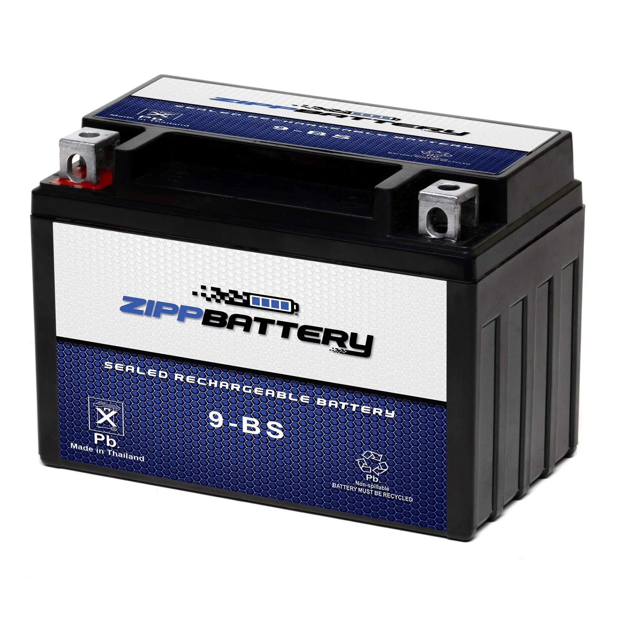 Zipp Battery YTX9-BS (9-BS 12 Volt,8 Ah, 120 CCA) Motorcycle Battery for Suzuki Gsx-r600 600cc 97-'09