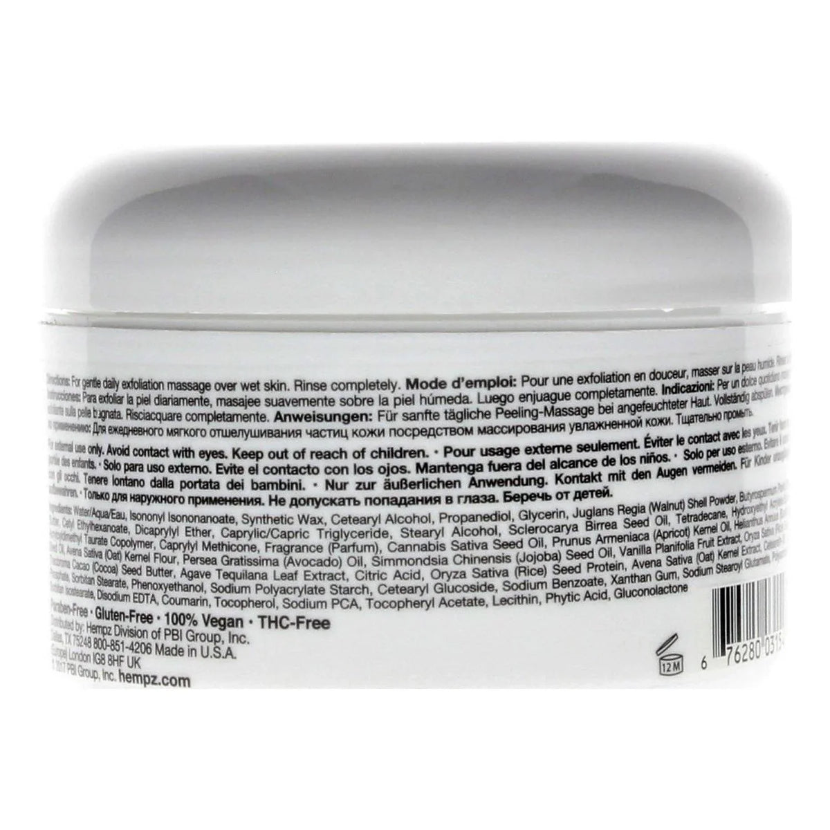 Hempz Milk & Honey Exfoliating Herbal Body Whip 7.3 oz.
