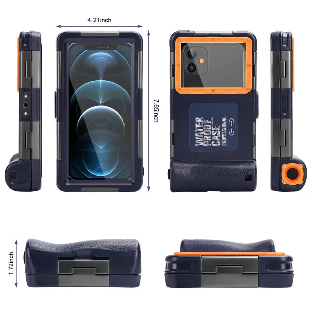 UrbanX Professional [15m/50ft] Swimming Diving Surfing Snorkeling Photo Video Waterproof Protective Case Underwater Housing for nova 5z And all Phones Up to 6.9 Inch LCD with Lanyard