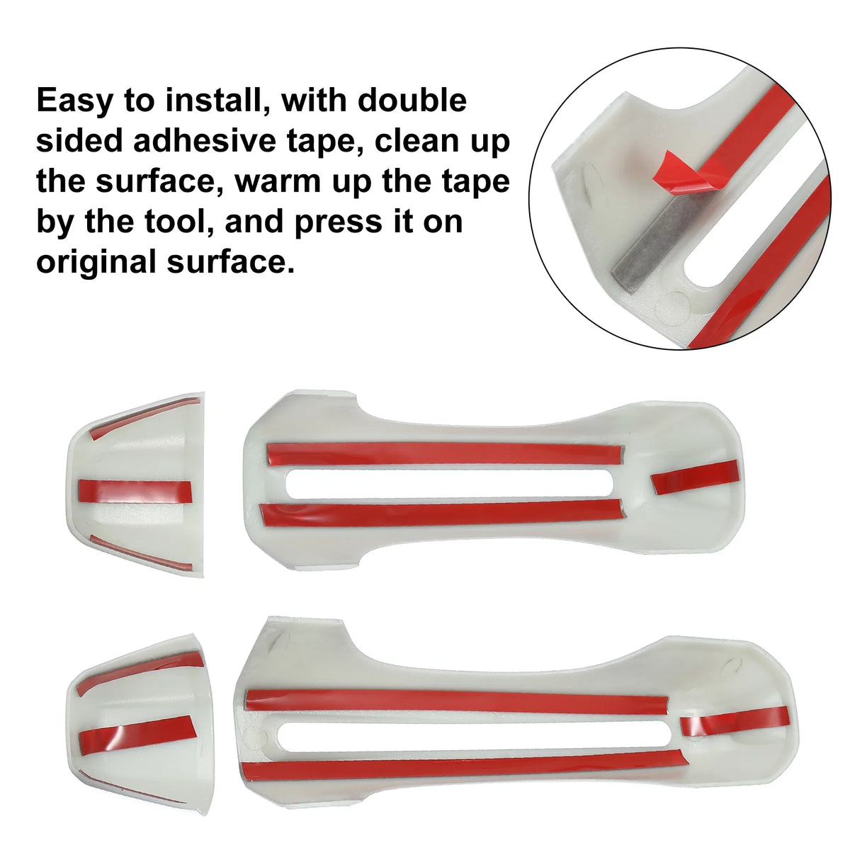 Silver Tone Door Handle Trim Wrap Kit and Tailgate Handle Wrap for Jeep Wrangler JL JLU 2 & 4 Doors 2018-2021