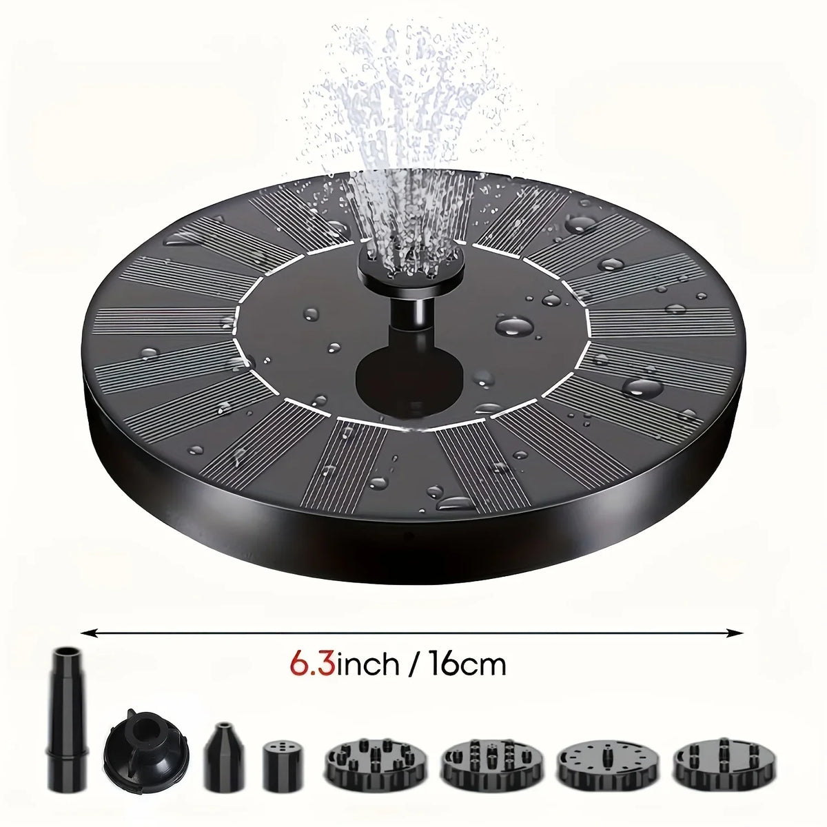 1pc Solar Bird Bath Fountain Pump - Independent Floating, for Gardens, Terraces, Ponds, and Swimming Pools - Waterscape Outdoor Solar Powered Fountain