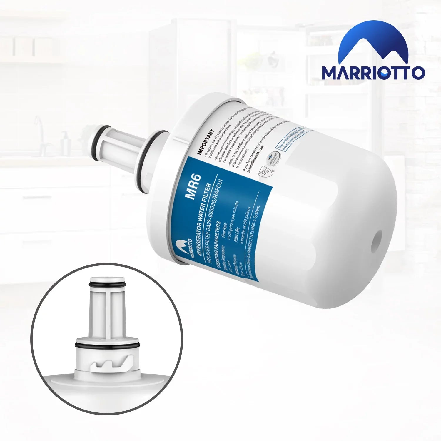 MARRIOTTO Replacement Water Filter For DA29-00003G, HAFCU1, RFG237AARS, 5 Pack