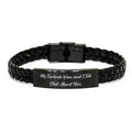 My Turkish Van and I Talk. Braided Leather Bracelet, Turkish Van Cat Engraved Bracelet, Inspirational Gifts for Turkish Van Cat