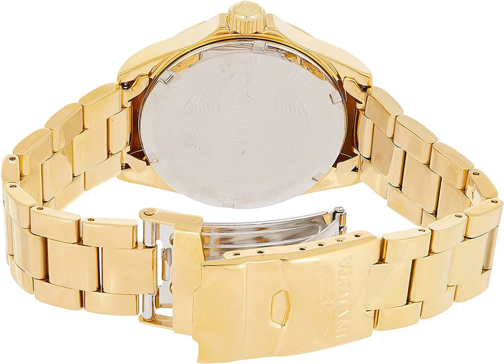 23568 Women's Angel Gold and Silver Dial Yellow Gold Steel Bracelet Dive Watch