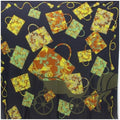 Pre-Owned Hermes Silk Scarf Muffler Carre 90 "kelly en Caleche" Kelly's Carriage Black HERMES Women's (Good)