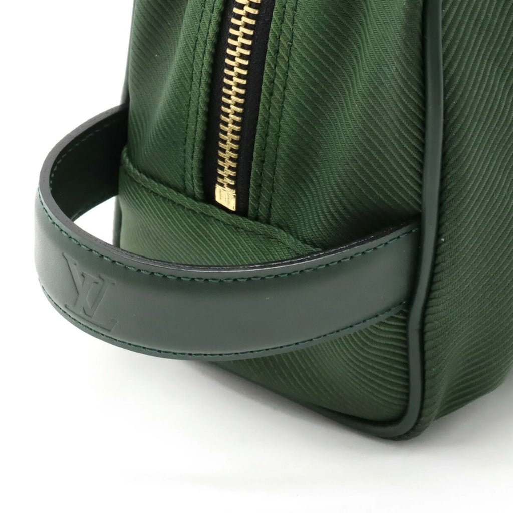 Pre-Owned LOUIS VUITTON Taiga Parana Second Bag Handbag Canvas Leather Epicea Dark Green M30754 (Good)