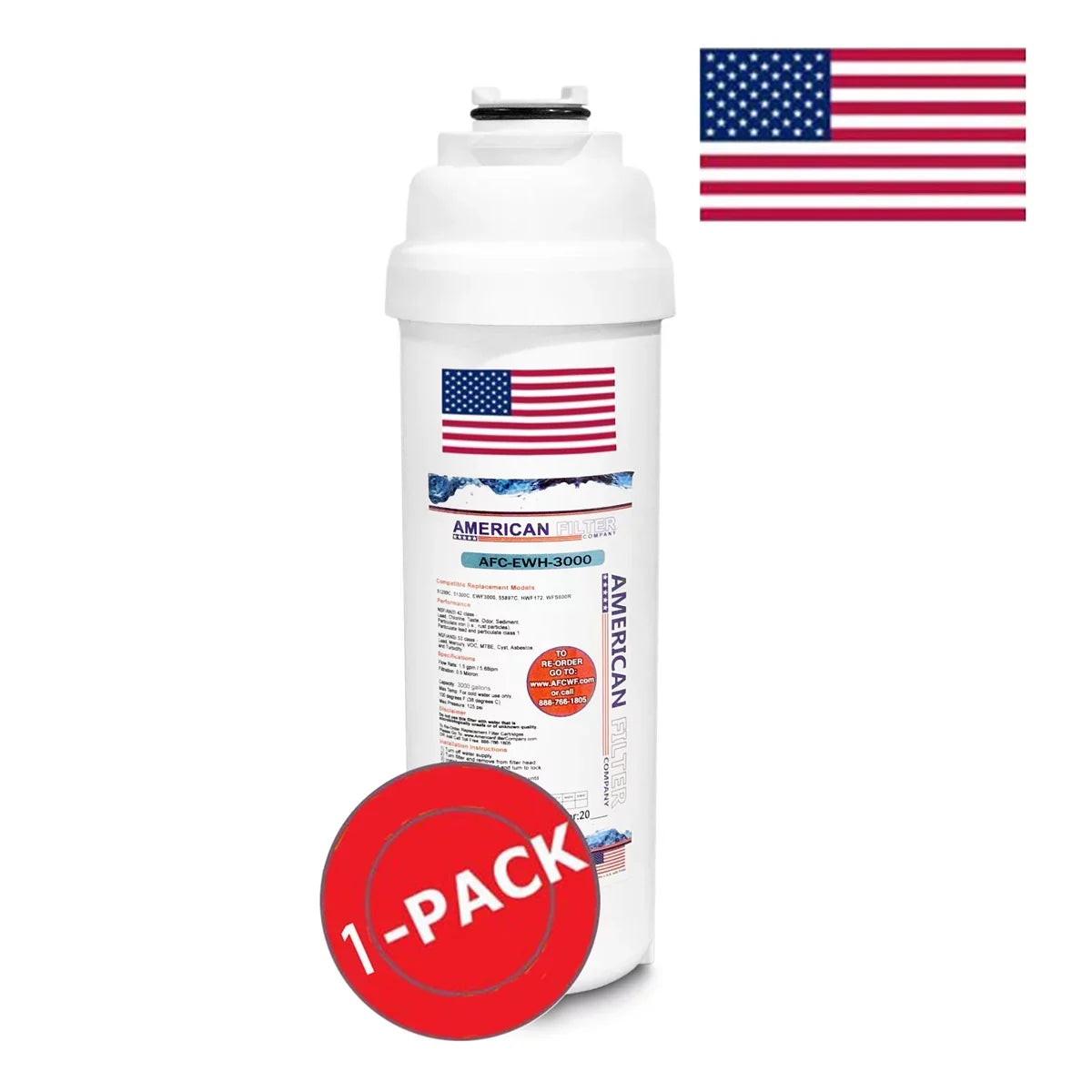 AFC Brand , Water Filter , Model # AFC-EWH-3000 , Fitting with HTVZ8SS-WF - 1 Filters - Made in U.S.A.