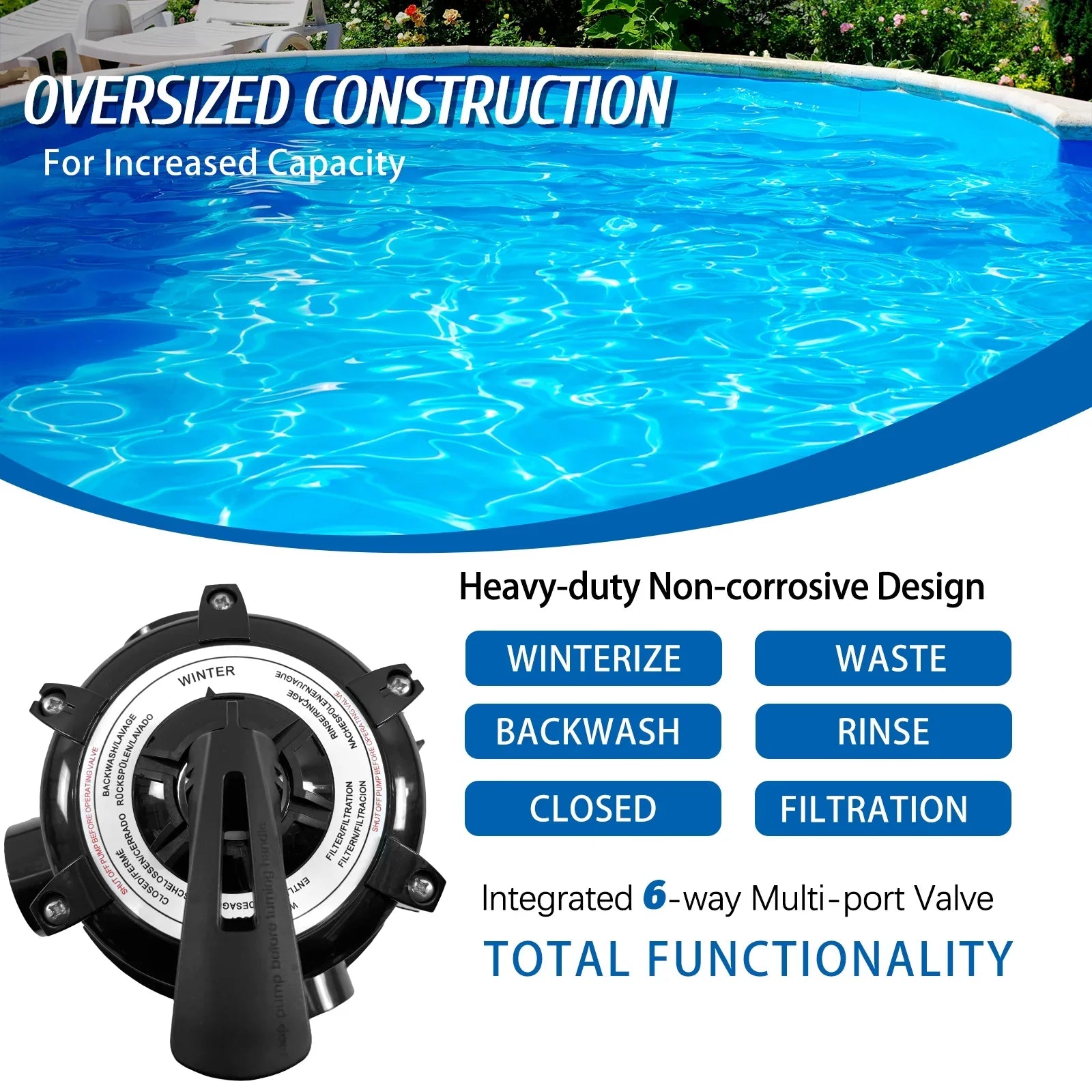 PRIJESSE 13" Pool Sand Filter 3/4HP Sand Filter Swimming Pool Pump for Above Ground Pool