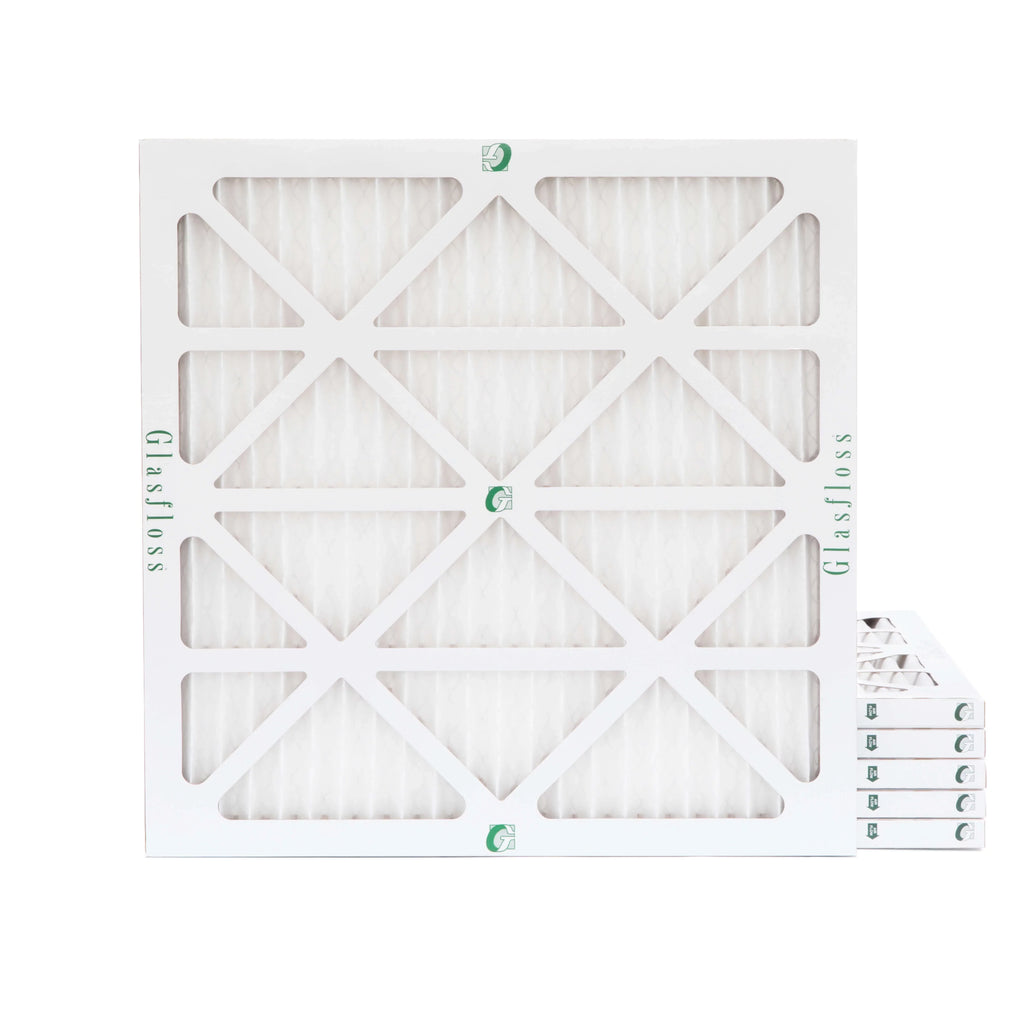6 Pack of 12x12x1 MERV 10 Pleated Air Filters by Glasfloss. Actual Size: 11-1/2 x 11-1/2 x 7/8