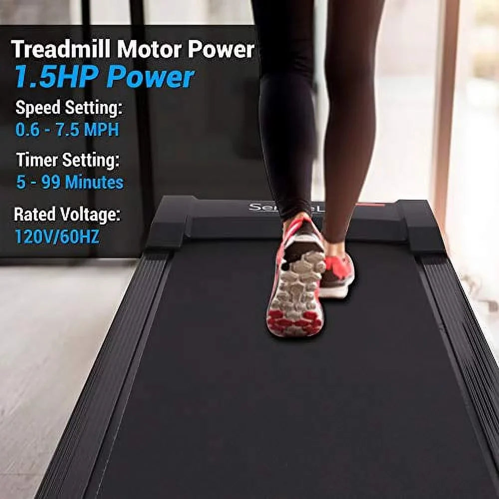 SereneLife Smart Digital Folding Treadmill - Electric Foldable Exercise Fitness Machine, Black
