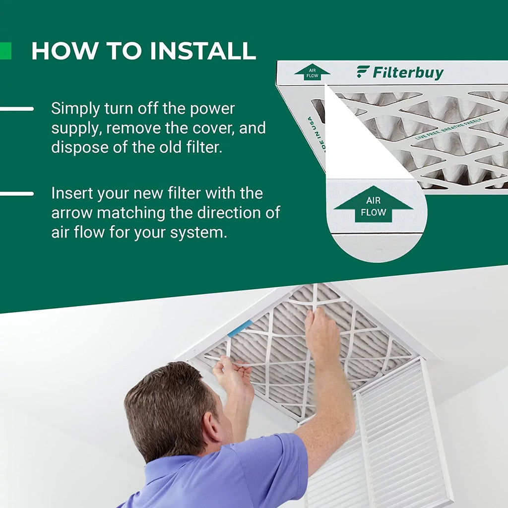 Filterbuy 15x30x1 MERV 11 Pleated HVAC AC Furnace Air Filters (6-Pack)