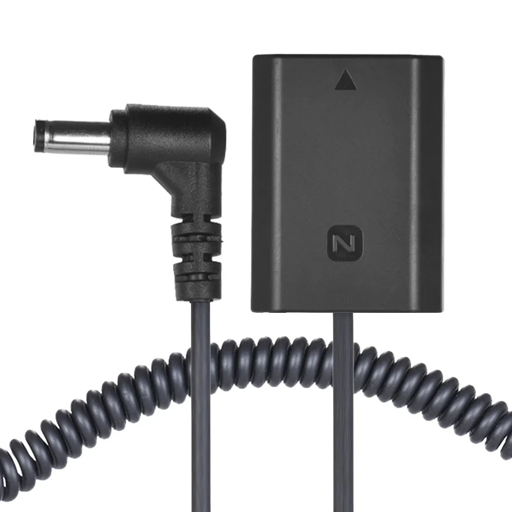 NP-FZ100 Dummy Battery Pack Coupler Connector Cable, Adapter for Sony A7III A9 A7RIII A7SIII, Long-lasting Solution