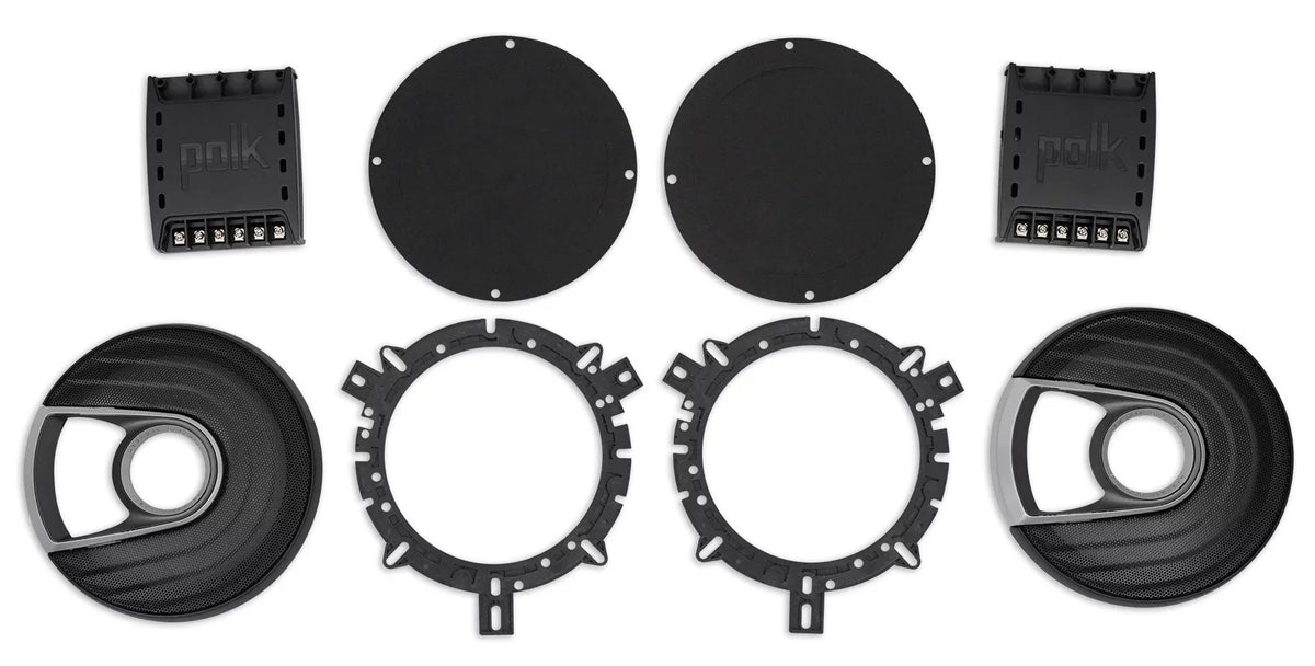Polk Audio MM6502 6.5” 750w Component Car/Marine/ATV/Motorcycle Speakers+Rockmat