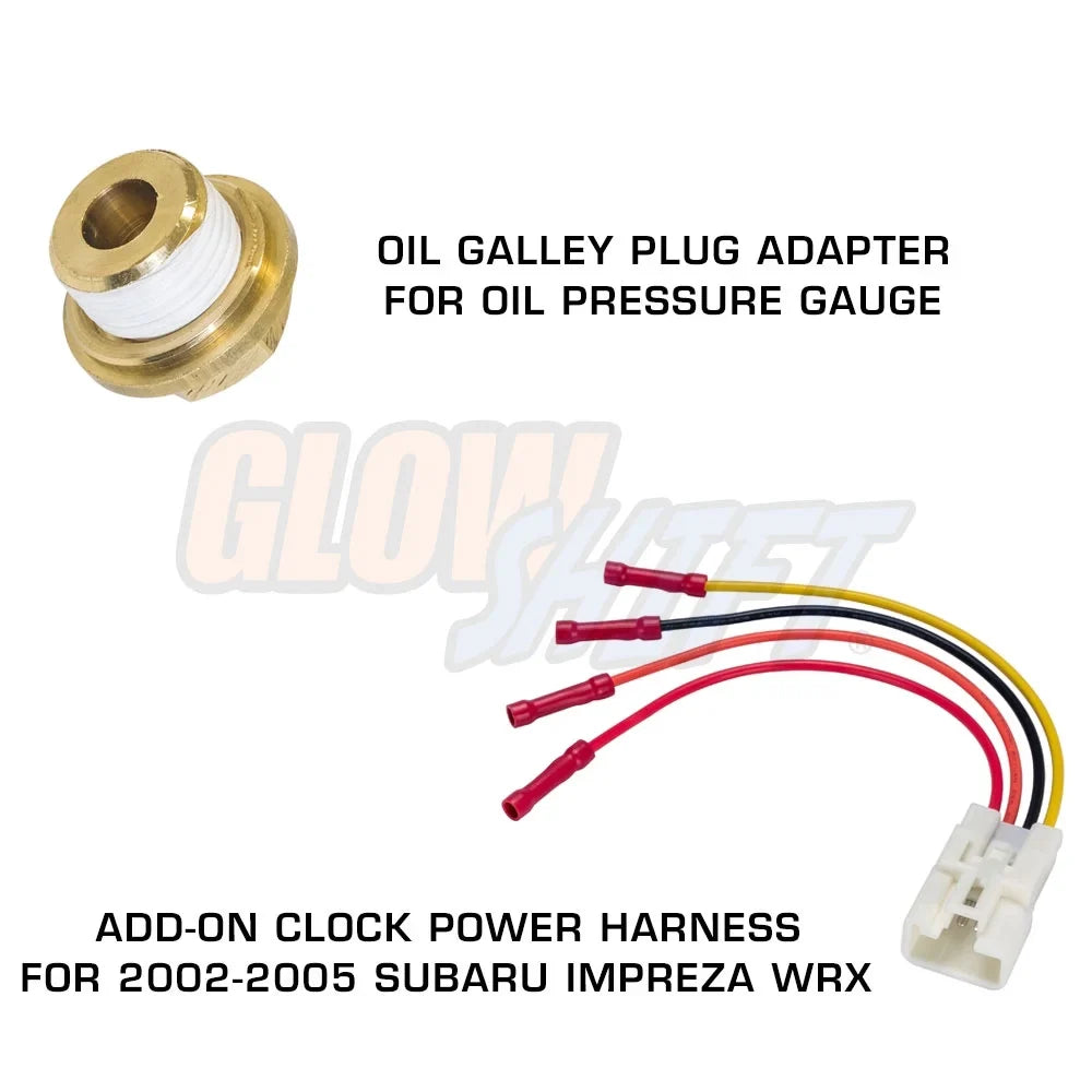 GlowShift 2002-2007 Subaru Impreza WRX Fiberglass Triple Dashboard Gauge Package with Tinted 7 Color GS5 Gauge Set