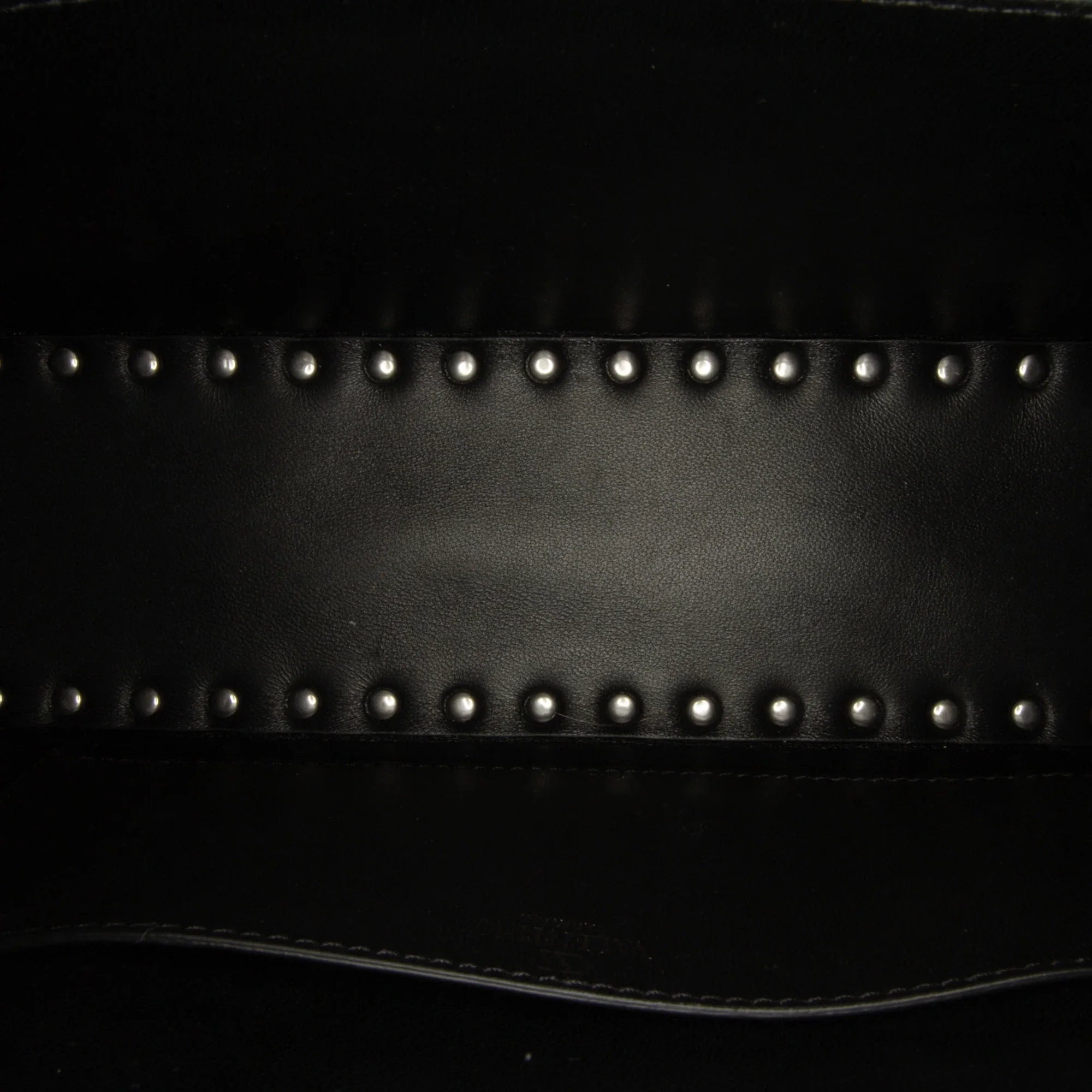 Pre-Owned Authenticated Valentino Rockstud East West Satchel Calf Leather Black Unisex (Good)