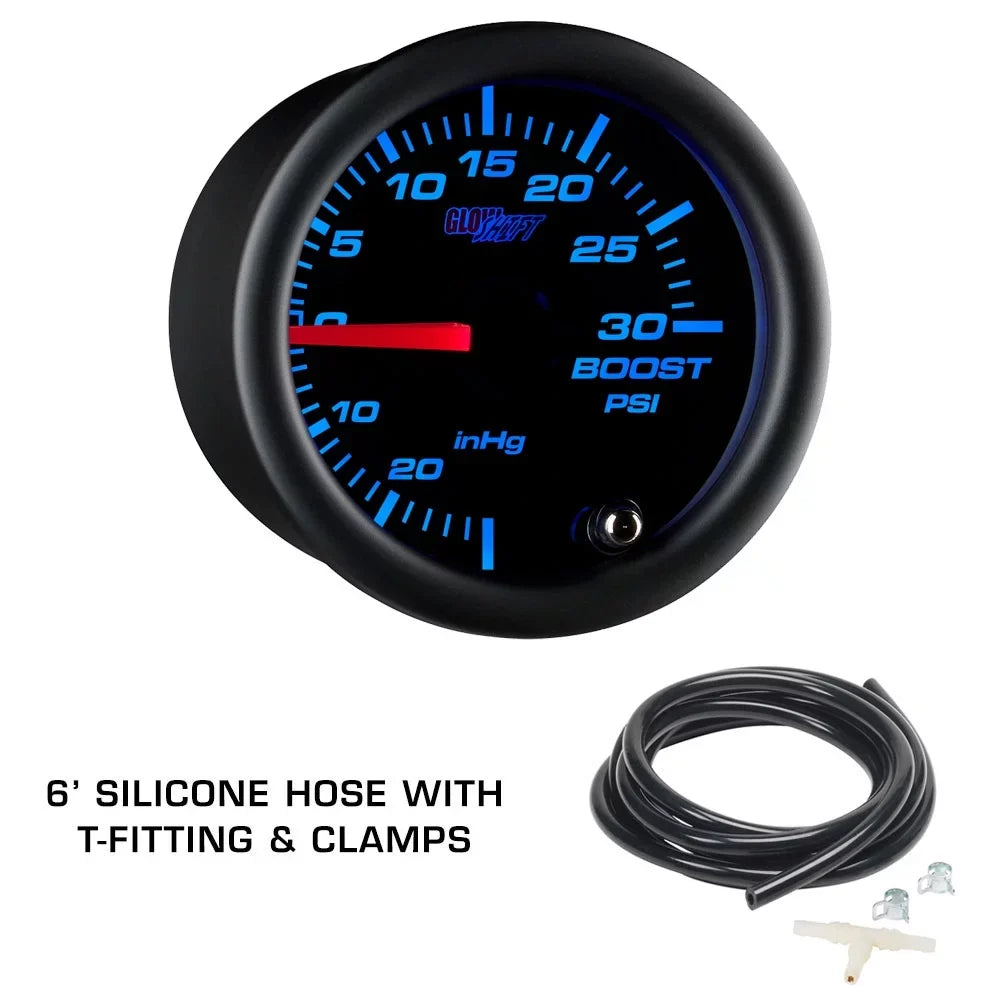 GlowShift 2002-2007 Subaru Impreza WRX Clock Replacement Triple Dashboard Gauge Package with Tinted 7 Color GS1 Gauge Set