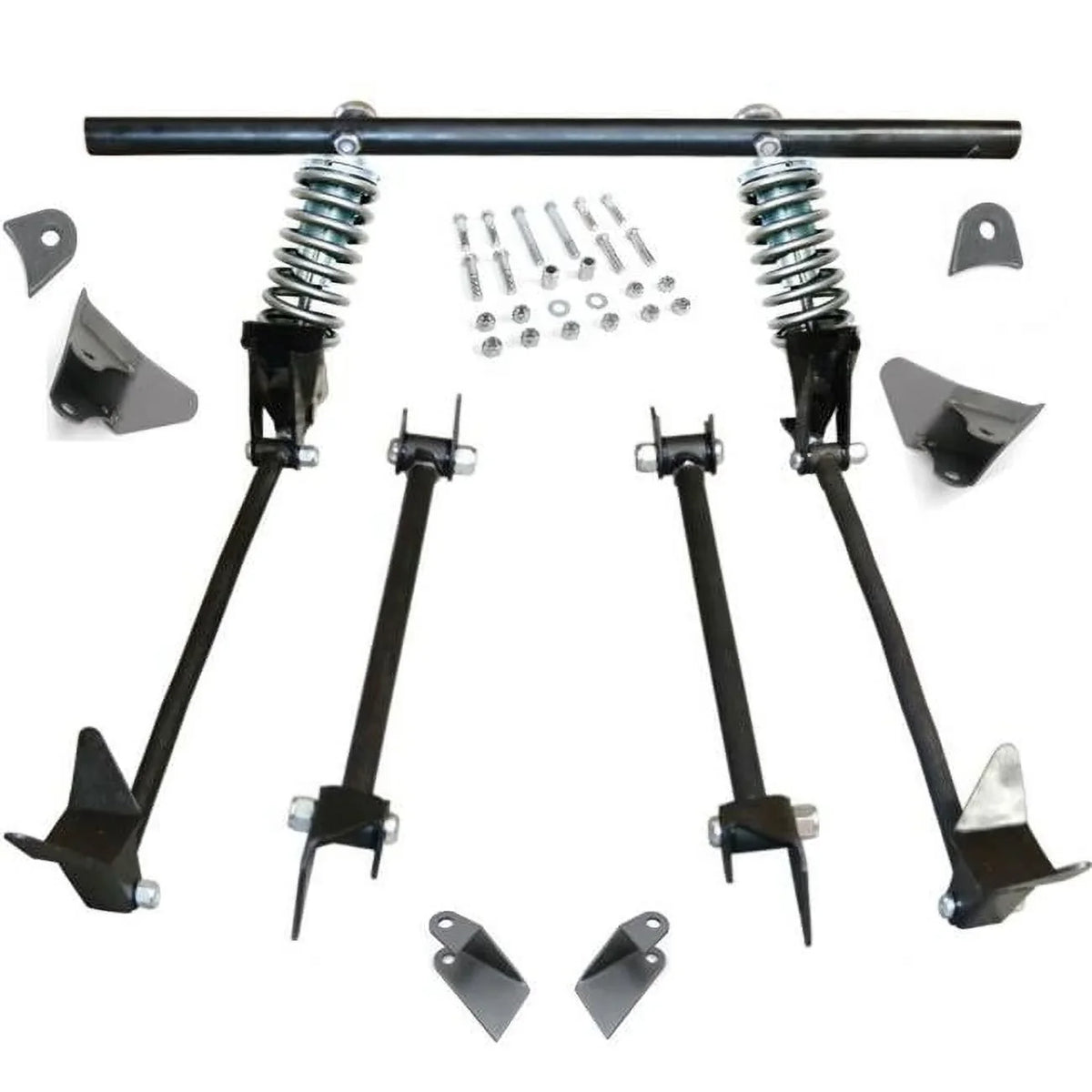 Triangulated Rear 4-Link Assembly with 40 Coilovers for 1940 Ford Delivery