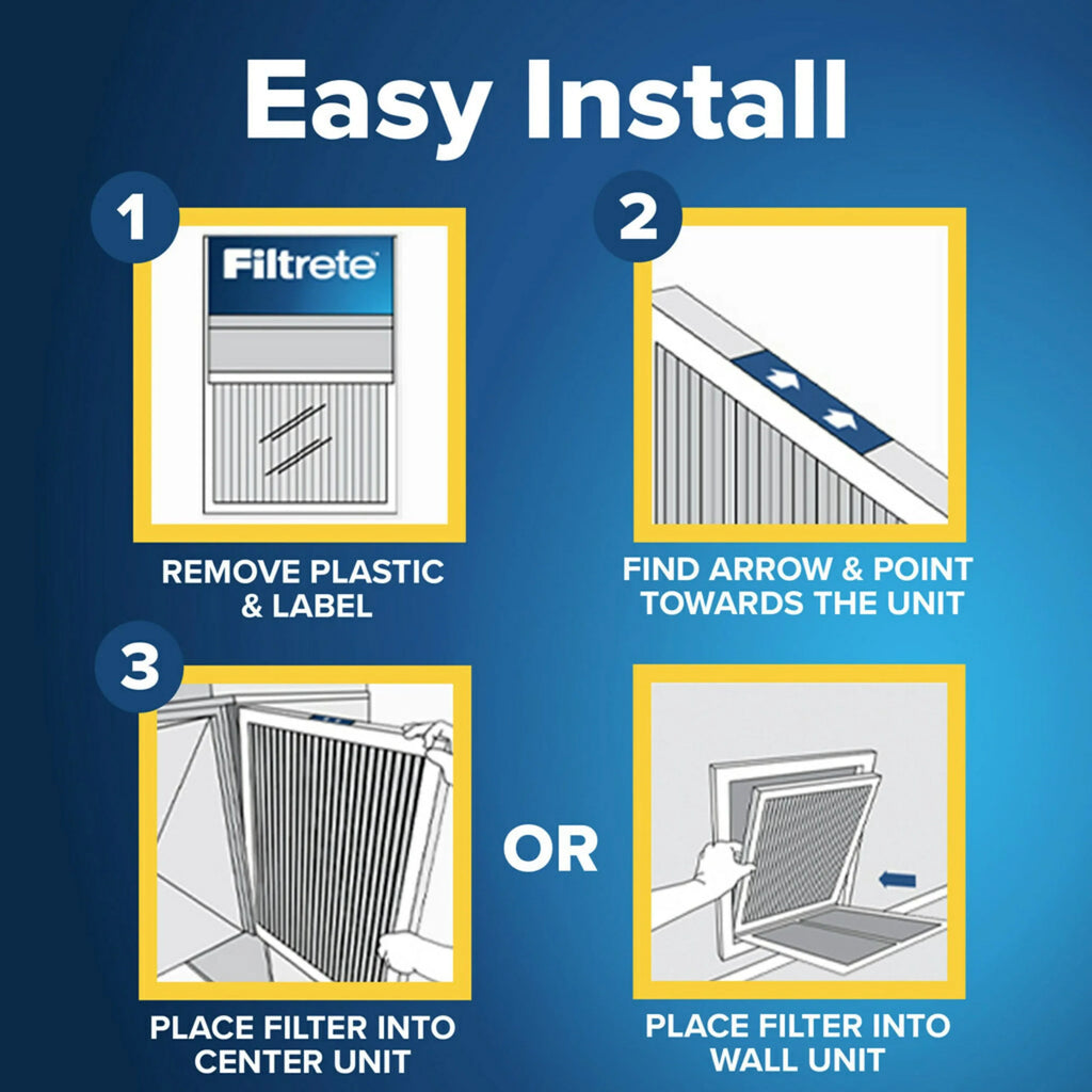 Filtrete 16x25x4 Air Filter, MPR 1200 MERV 11, Allergen Reduction Deep Pleat, 1 Filter