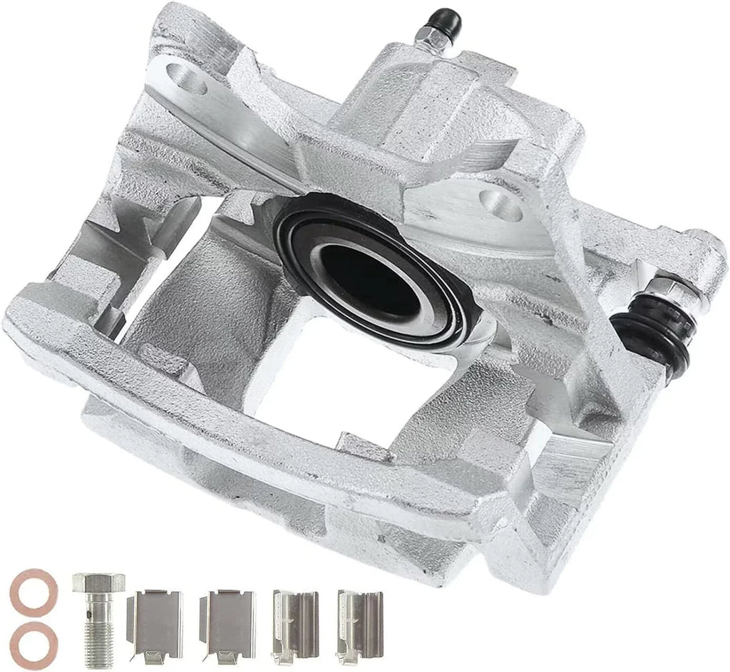 Detroit Axle - Rear Left Disc Brake Caliper w/ Bracket Replacement for Dodge Nitro Jeep Liberty Wrangler JK Fits select: 2015-2017 JEEP WRANGLER UNLIMITED SPORT, 2008-2012 JEEP LIBERTY SPORT