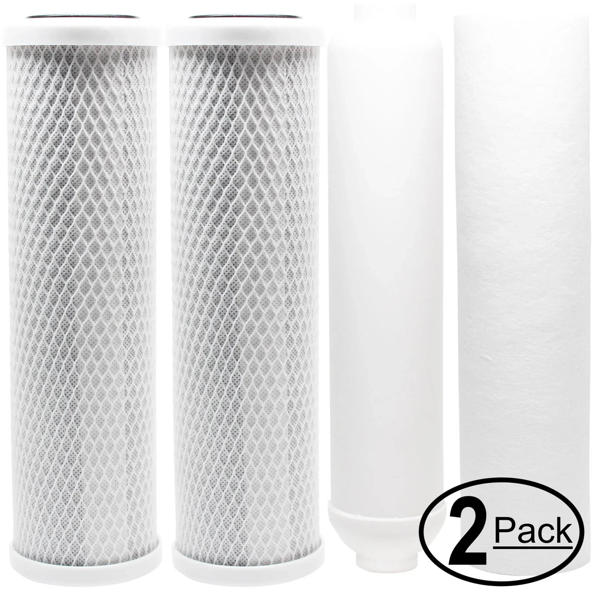 2-Pack Replacement for Filter Kit for US Water Systems 200-GX-5050 RO System - Includes Carbon Block Filters, PP Sediment Filter & Inline Filter Cartridge - Denali Pure Brand
