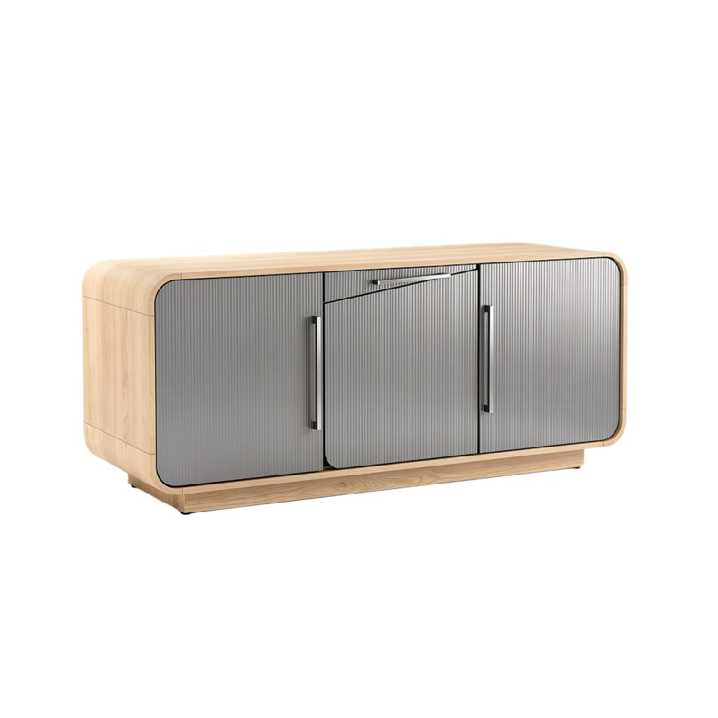 Modern Scandinavian-Inspired Sideboard with Sleek Metal Finish